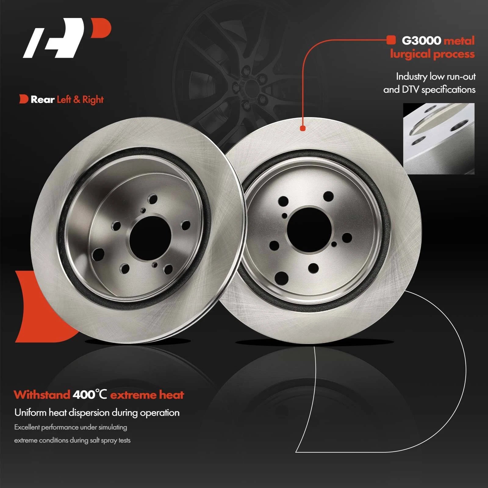 Rear Disc Brake Rotors for Subaru Forester (2014-2018)