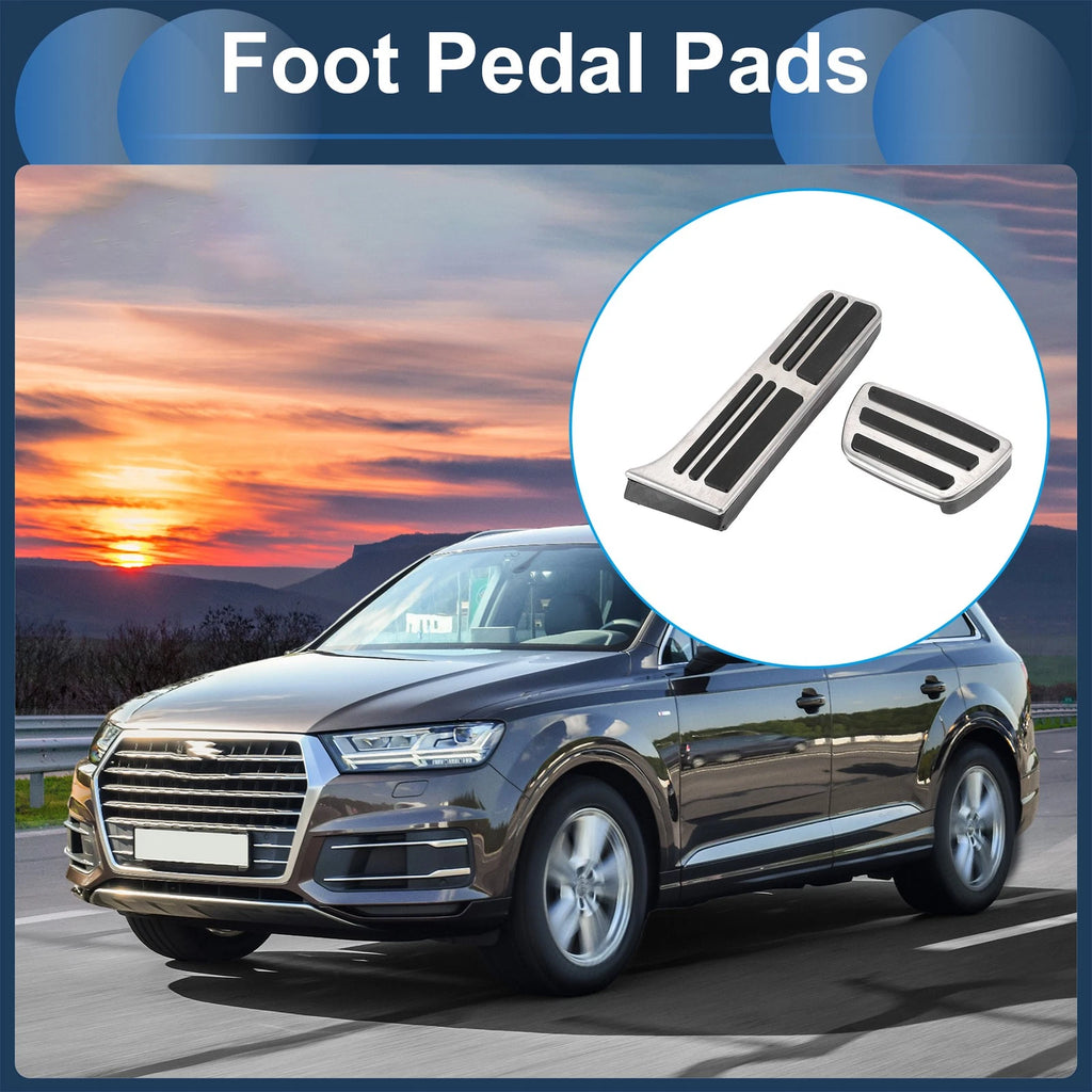 Set of 2 Automatic Foot Accelerator Pedal Covers for Toyota Camry (2018–2022) Silver Tone