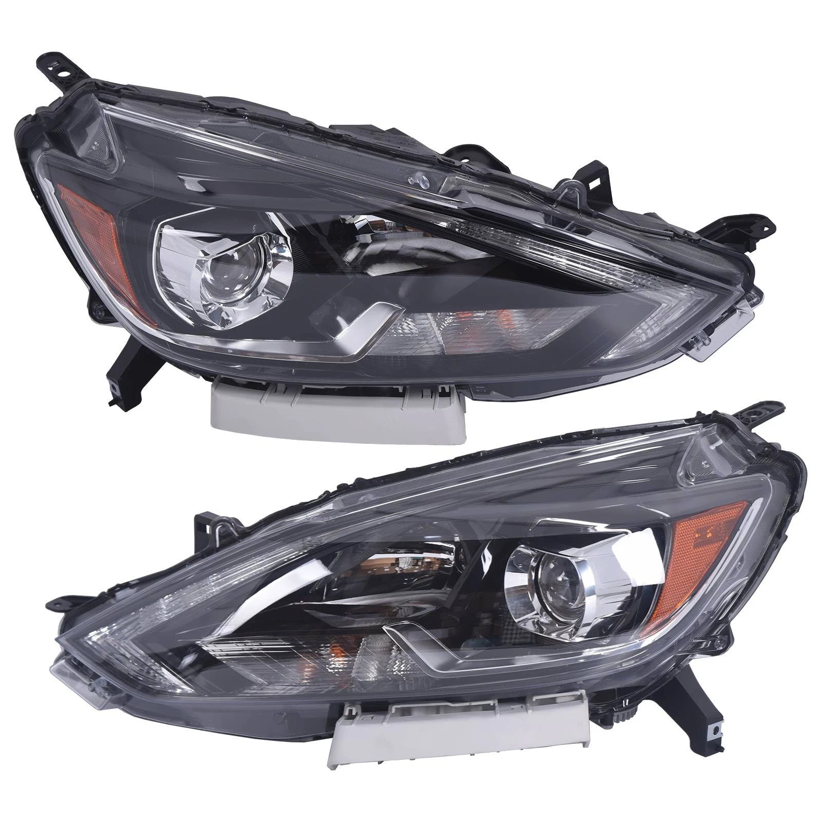 Set of 2 LED Headlights with DRL for Nissan Sentra (2016–2019)