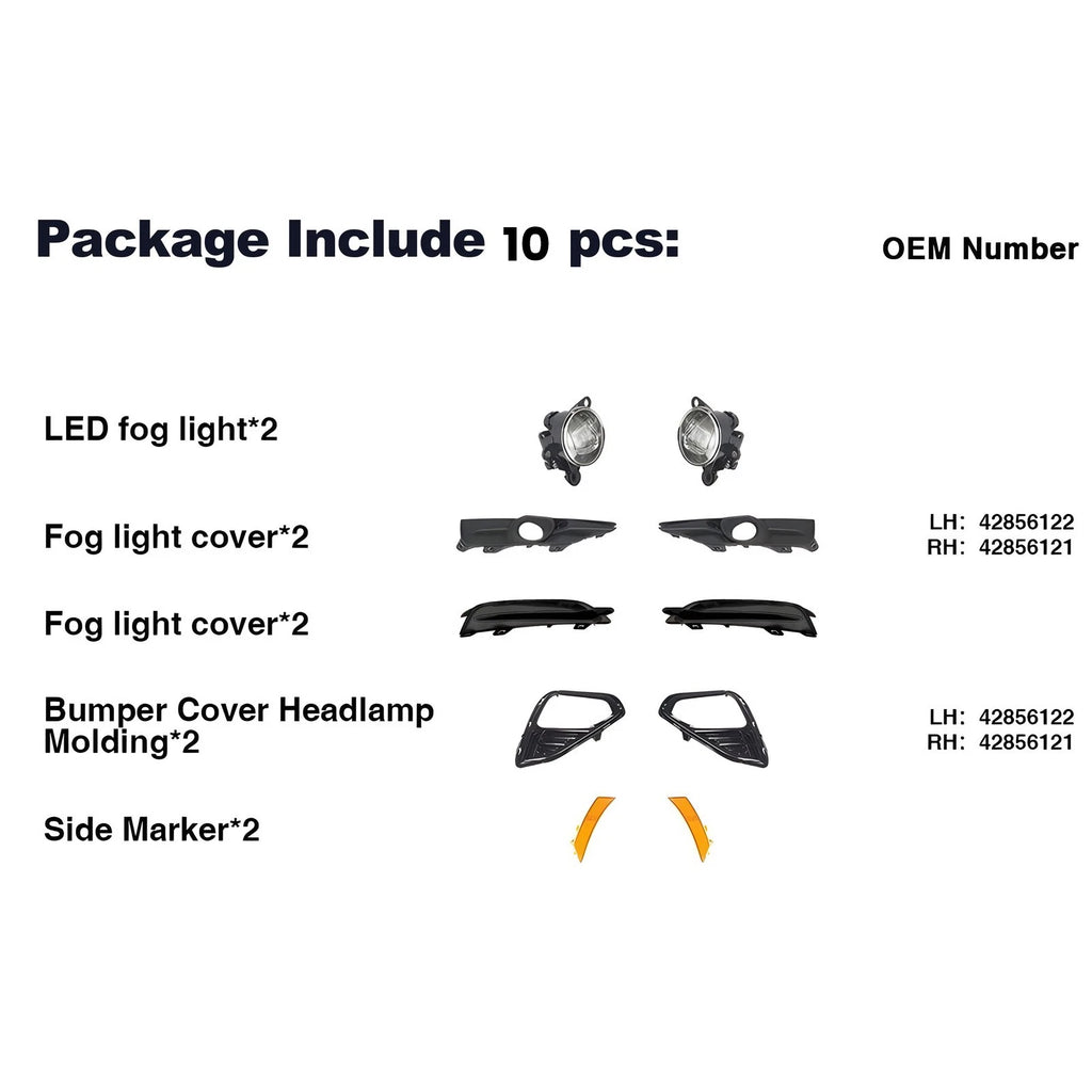 Fog Light Set for Chevrolet Trailblazer RS (2021–2023) Left + Right Bezel