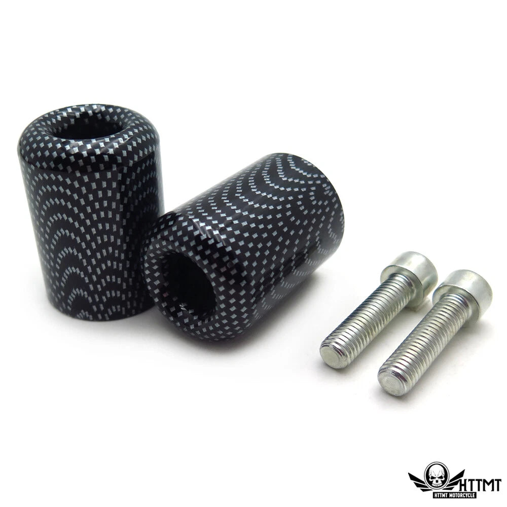Carbon Grip Bar End Slider Kit Rubber for Kawasaki Ninja ZX-10R (2006–2007)