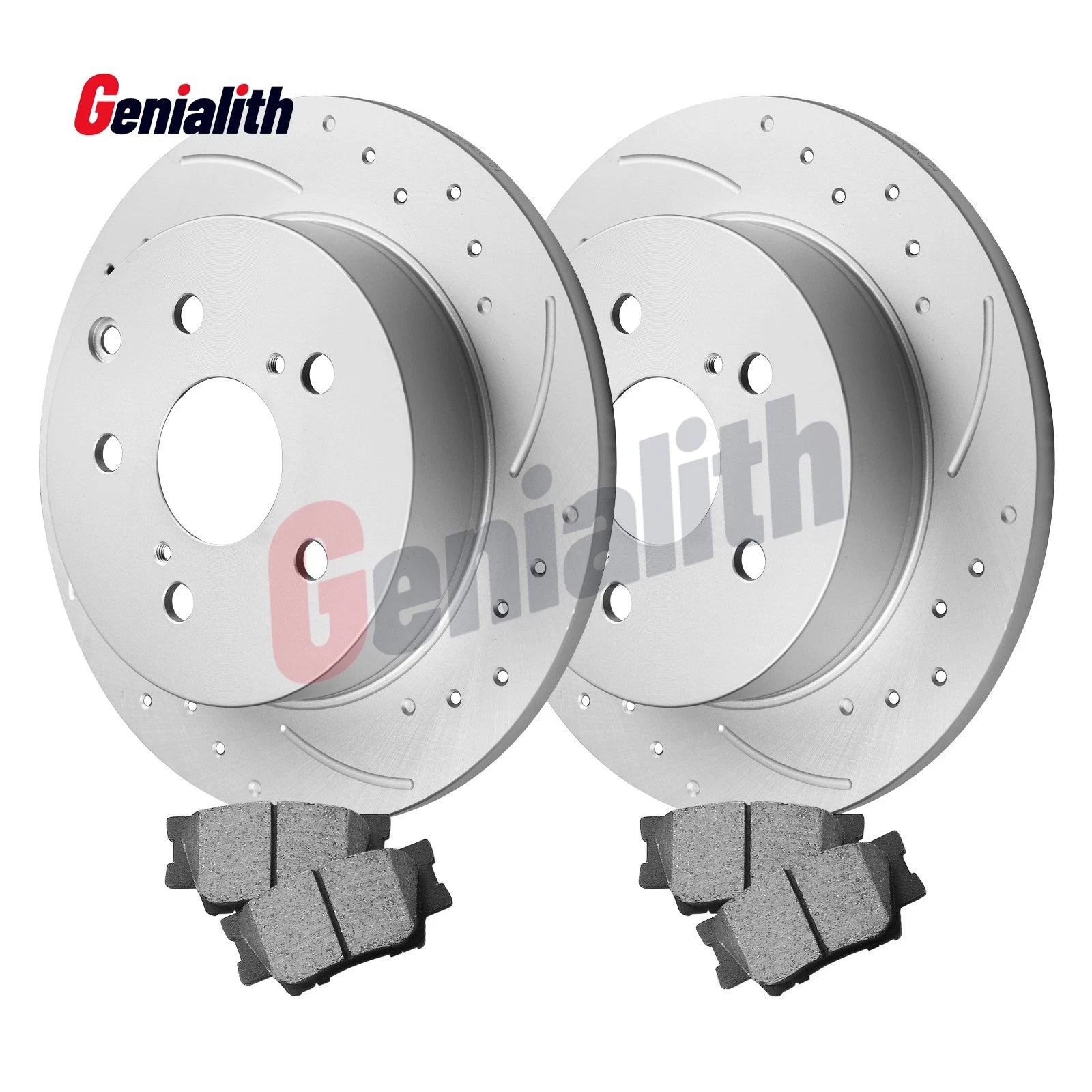 Rear Disc Rotors + Brake Pads Kit for Toyota RAV4, Lexus HS250H (2006–2018)