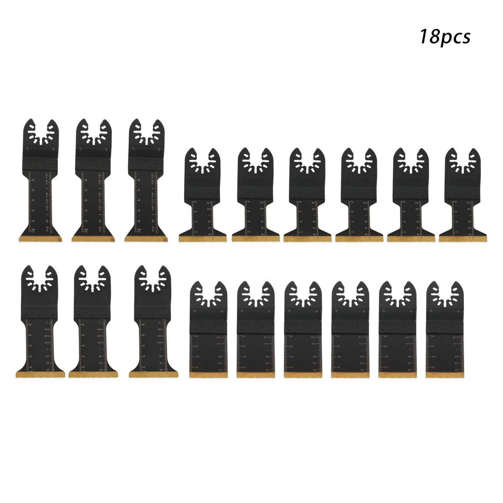 18-Piece Titanium-Coated Reciprocating Saw Blades for Multi-Tool