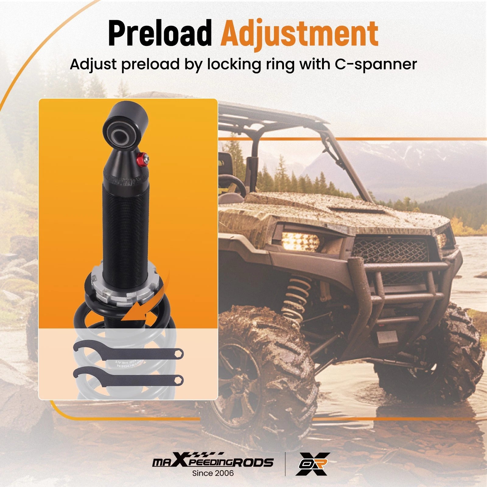 Rear Left Right Shock Absorber for Can-Am Outlander 650 800 (2010–2012)