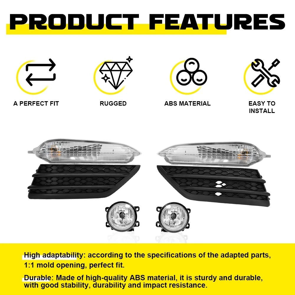 Bumper Fog Lights with Cover Bezel for Honda Pilot (2016–2018)