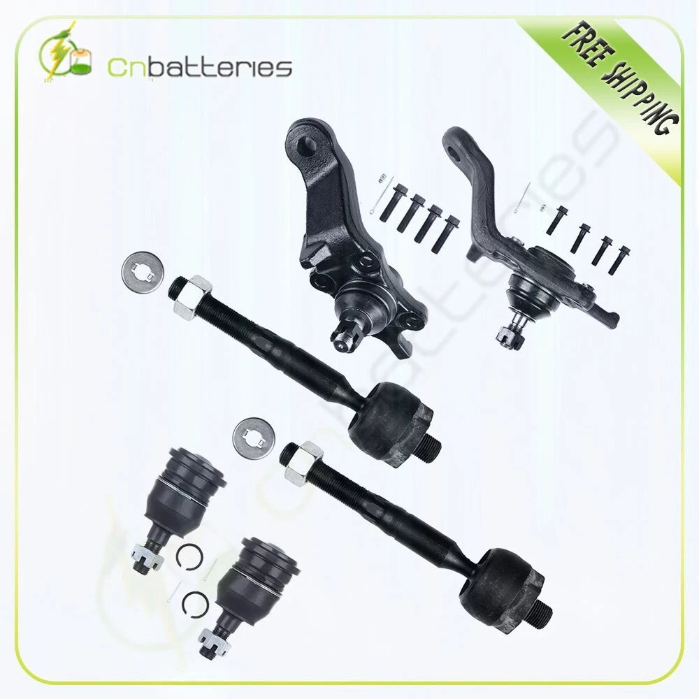 6pc Steering Parts Ball Joint & Tie Rod End for Toyota Sequoia Tundra (2003)