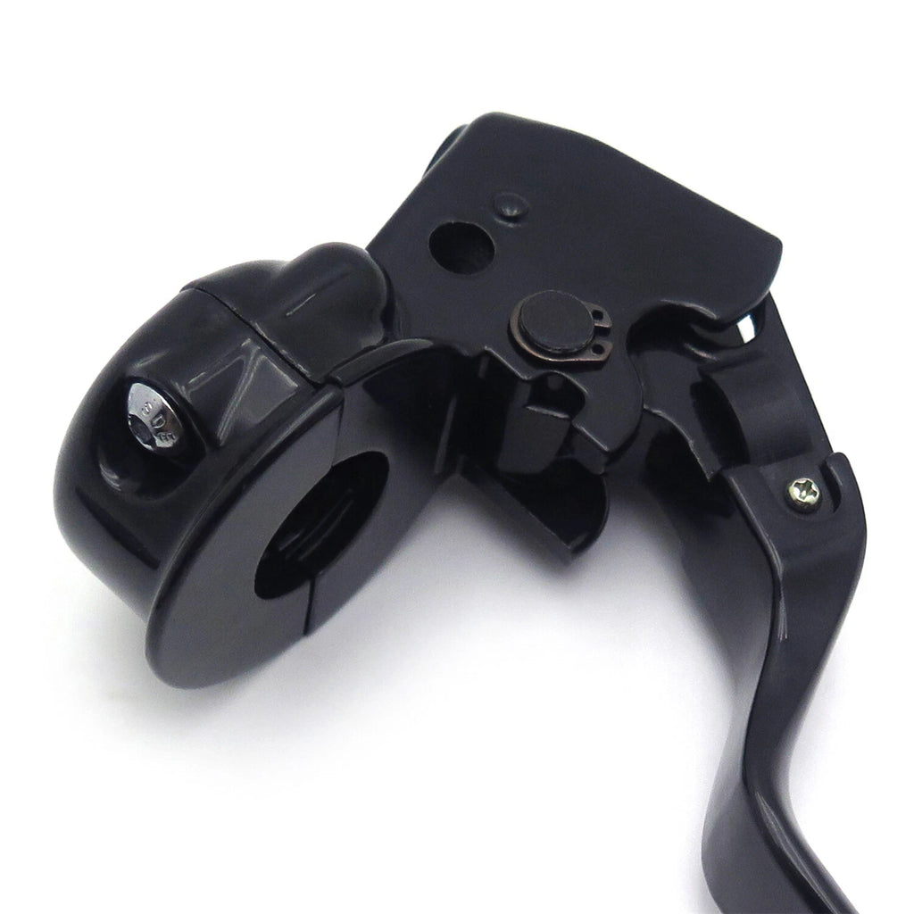 Black Skull Clutch Lever Mount Bracket for Harley Road King (1996–2007) & Sportster (1995–2003)