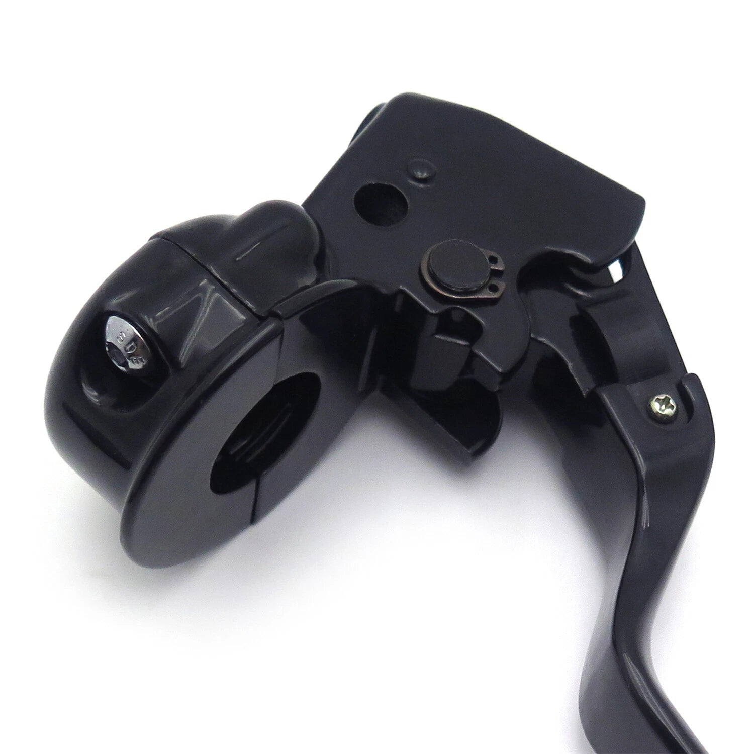 Black Skull Clutch Lever Mount Bracket for Harley Road King (1996–2007) & Sportster (1995–2003)