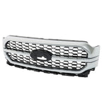 Front Upper Bumper Grille Assembly for Ford F-150 (2021-2023) Chrome Silver