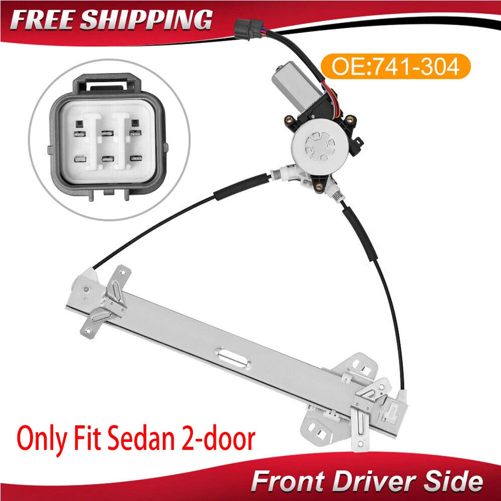 Power Window Regulator w/ Motor for Honda Accord Coupe (2003–2007) Front Driver