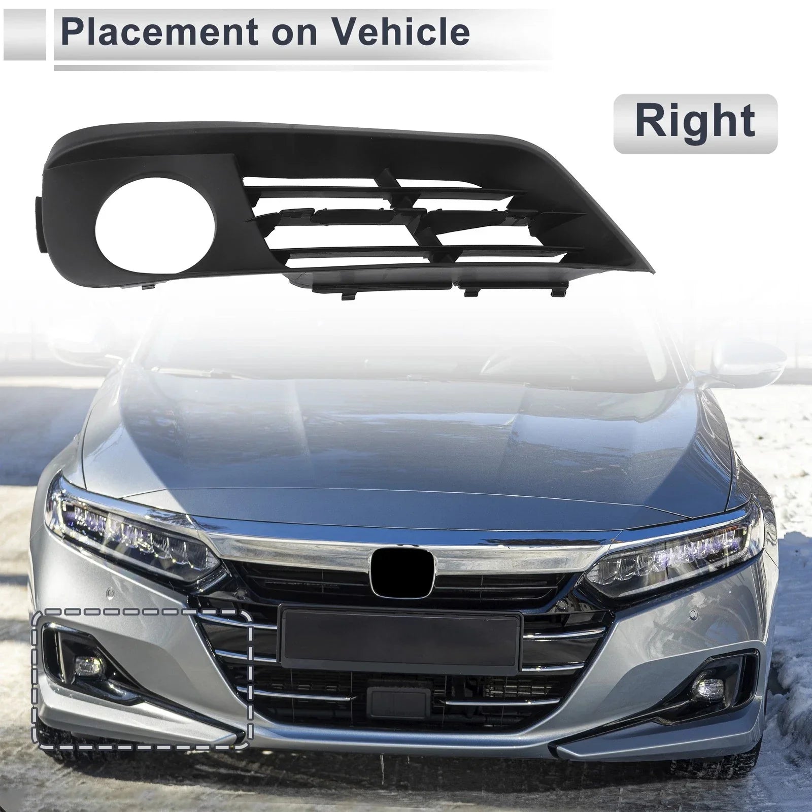 1 Pc Front Right Fog Light Grill for BMW 535i GT (2010 - 2017)