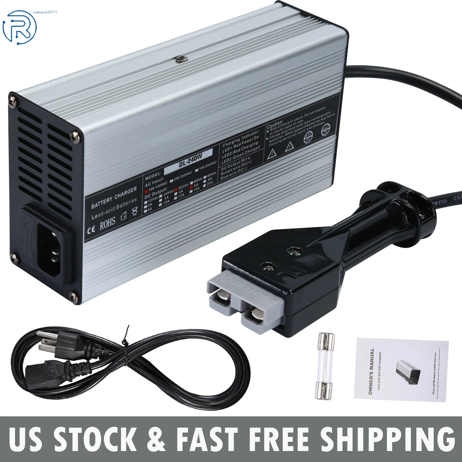 5A Battery Charger for Yamaha Club Car EZGO Marathon Golf Cart (36V)