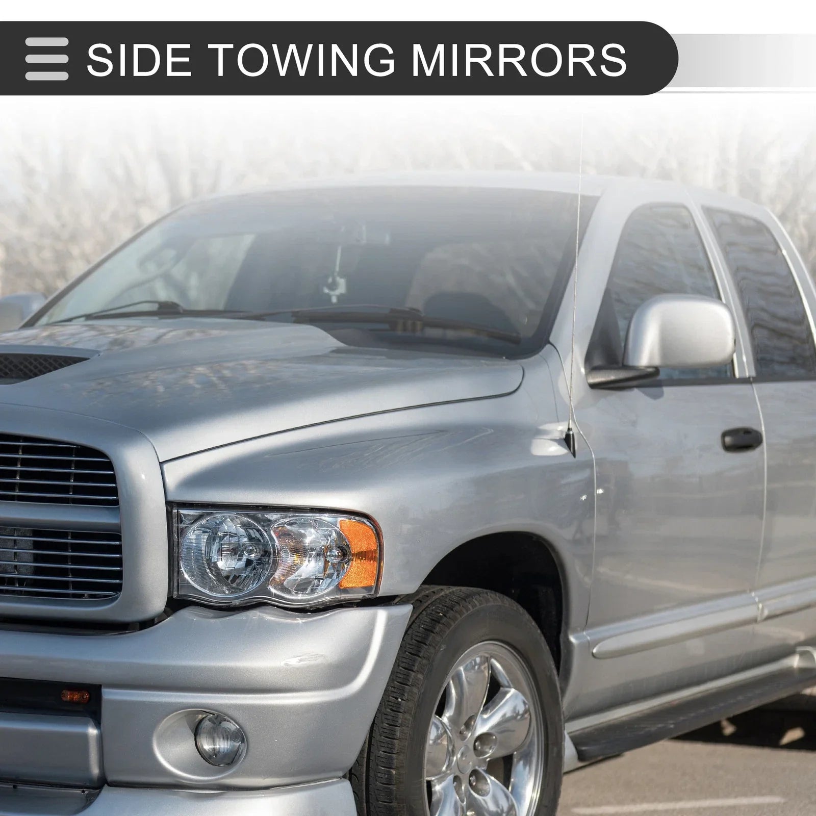 Tow Mirrors for Dodge Ram 1500 2002-2008 with Turn Signal Light - 1 Pair