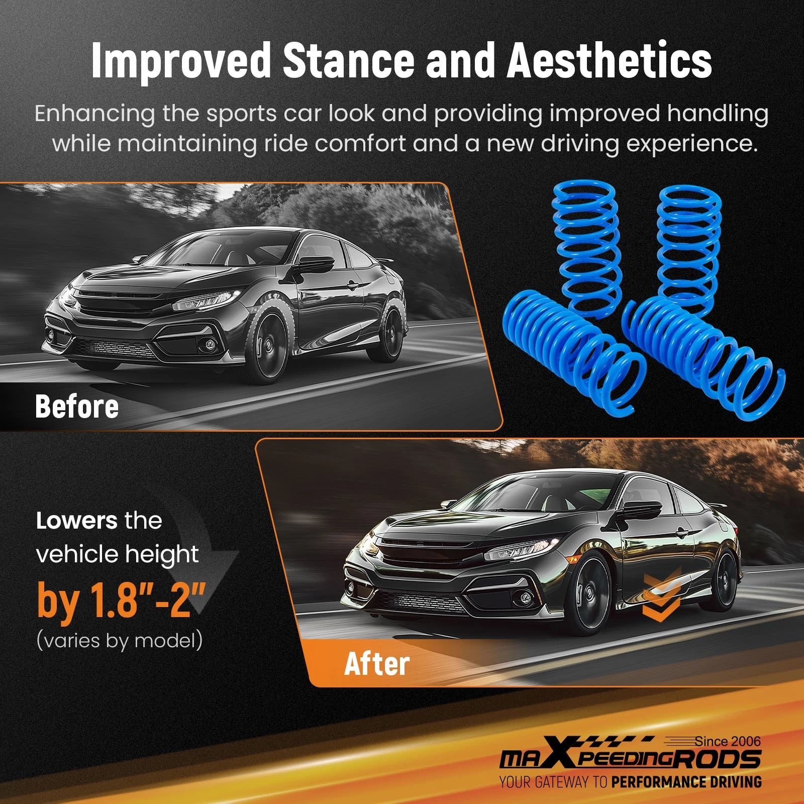 Lowering Springs for Dodge Challenger RT/SRT8 (2011-2023)