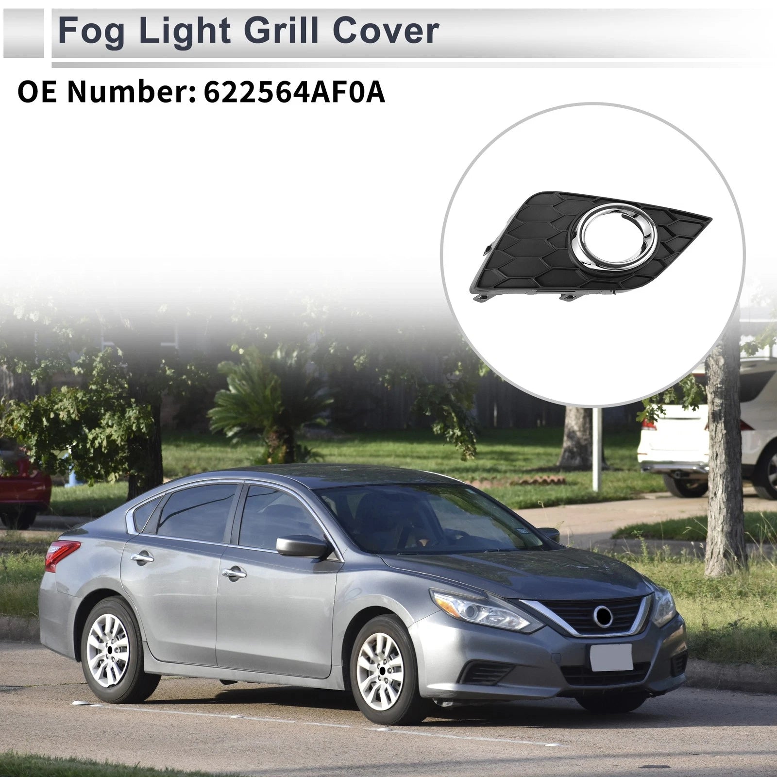 1 Pc Fog Light Grill for Nissan Sentra (2016–2019) No. 622564AF0A