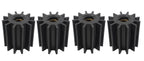 Set of 4 Water Pump Flexible Rubber Impellers for Jabsco (17938-0001)