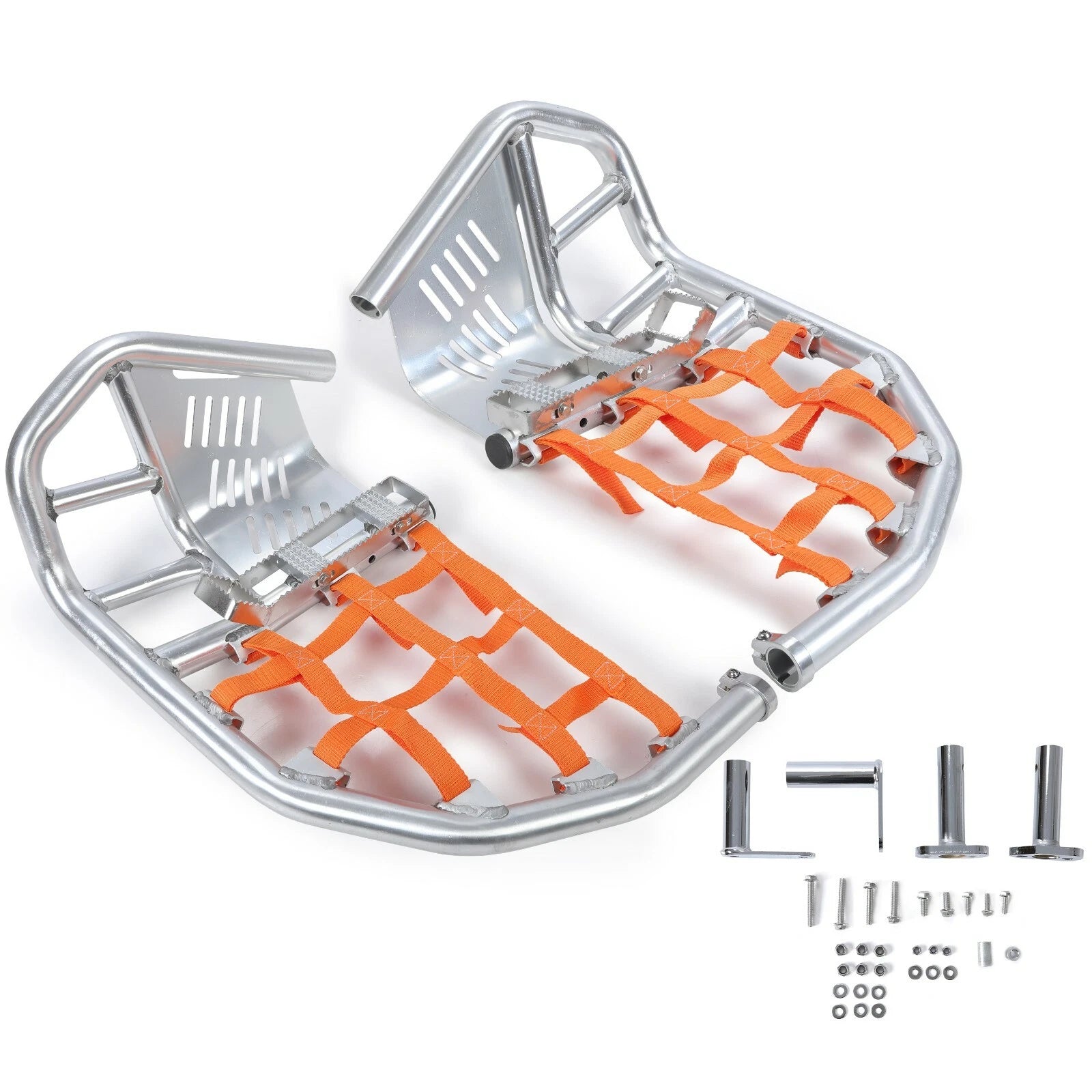 Silver Nerf Bars Peg Heel Guard for Honda TRX 450R 450ER Sportrax (All Years)