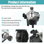 Ignition Distributor for Toyota T100 Tacoma 4Runner L4 2.4L 2.7L (1995–2004) 1905075020 TY42