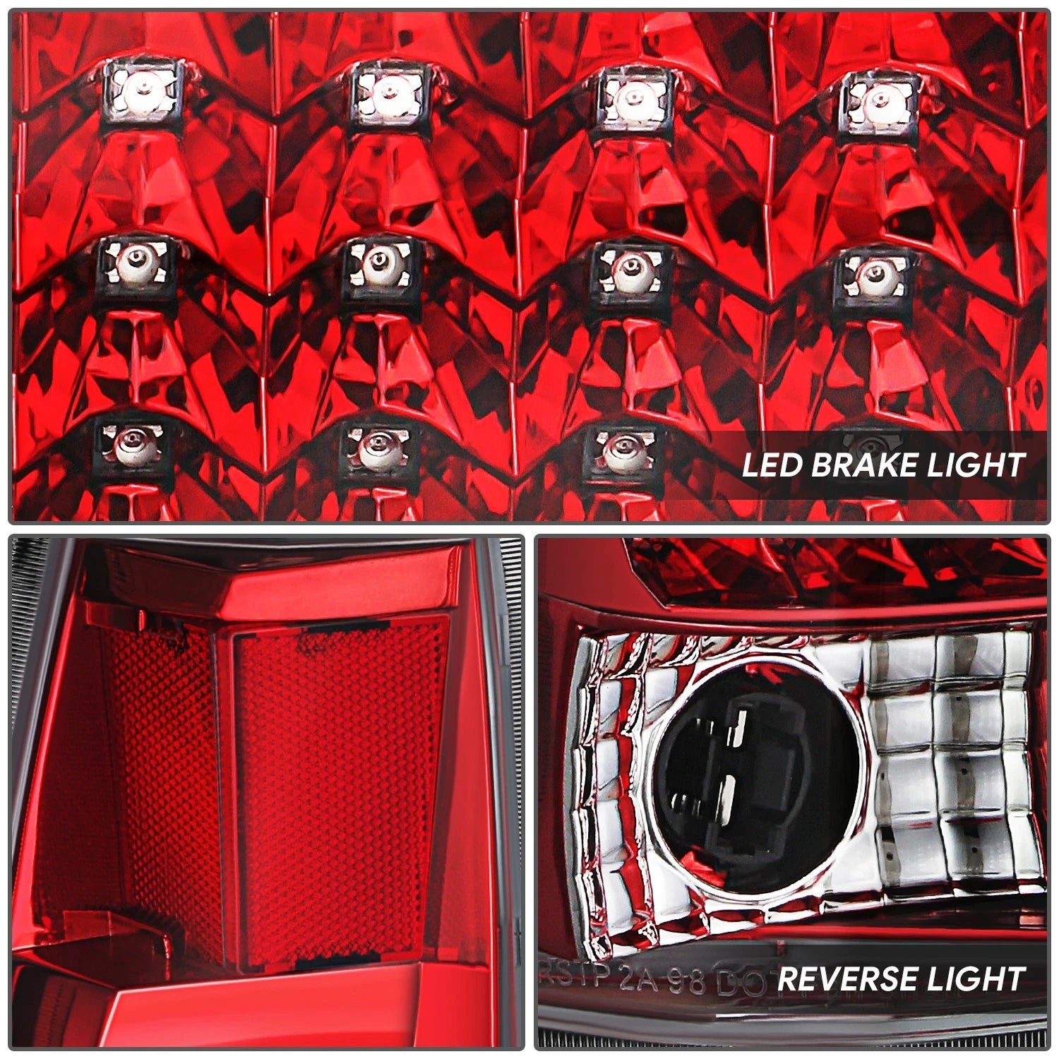 LED Tail Light Brake Reverse Lamp for Chevy C/K Pickup Suburban (1992–1999)
