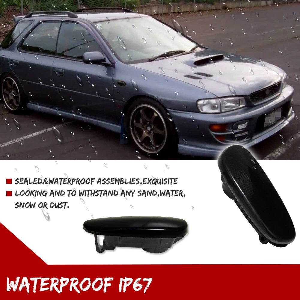 Smoked Amber LED Side Marker Lights for Subaru Impreza (1993–2001)