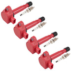 4X Ignition Coil & Spark Plug Set for Acura EL Honda Civic L4 1.7L (2001–2005)