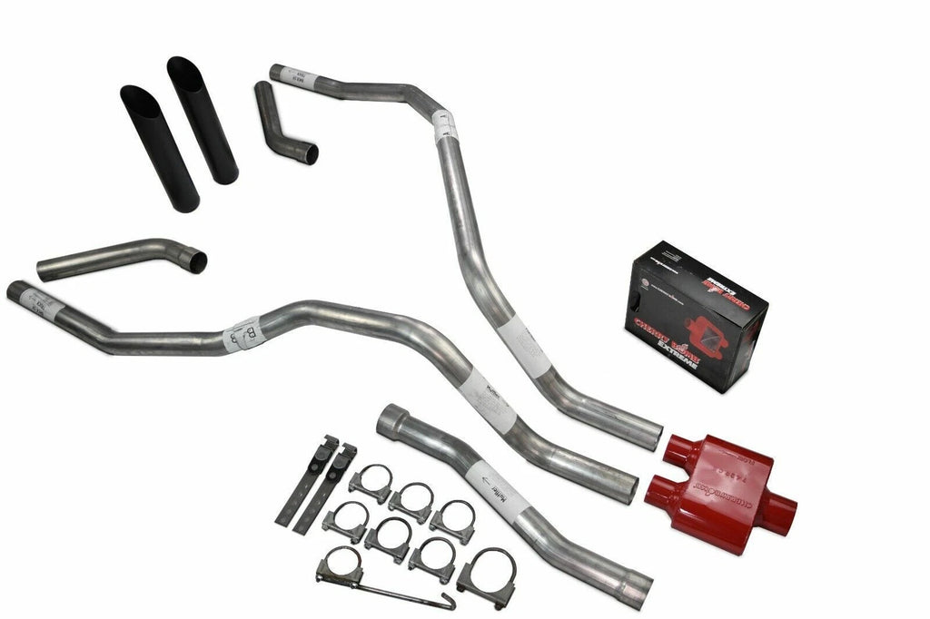 Dual Exhaust 2.5" for Nissan Titan (2004–2006) Cherry Bomb Extreme Black Tip