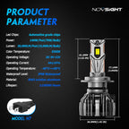2X H7 LED Headlight Bulbs 35000LM 6500K White for High Low Beam