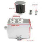 2L Oil Catch Can Tank for Universal Applications (Baffled, 10AN Breather)