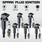 Set of 6 Ignition Coils & Spark Plugs for BMW 335i 535i 550i 750i M5 (2001–2019)