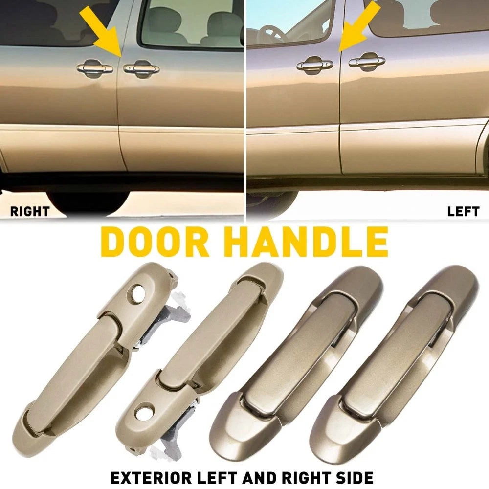 Set of 4 Exterior Door Handles for Toyota Sienna (1998–2003) Beige