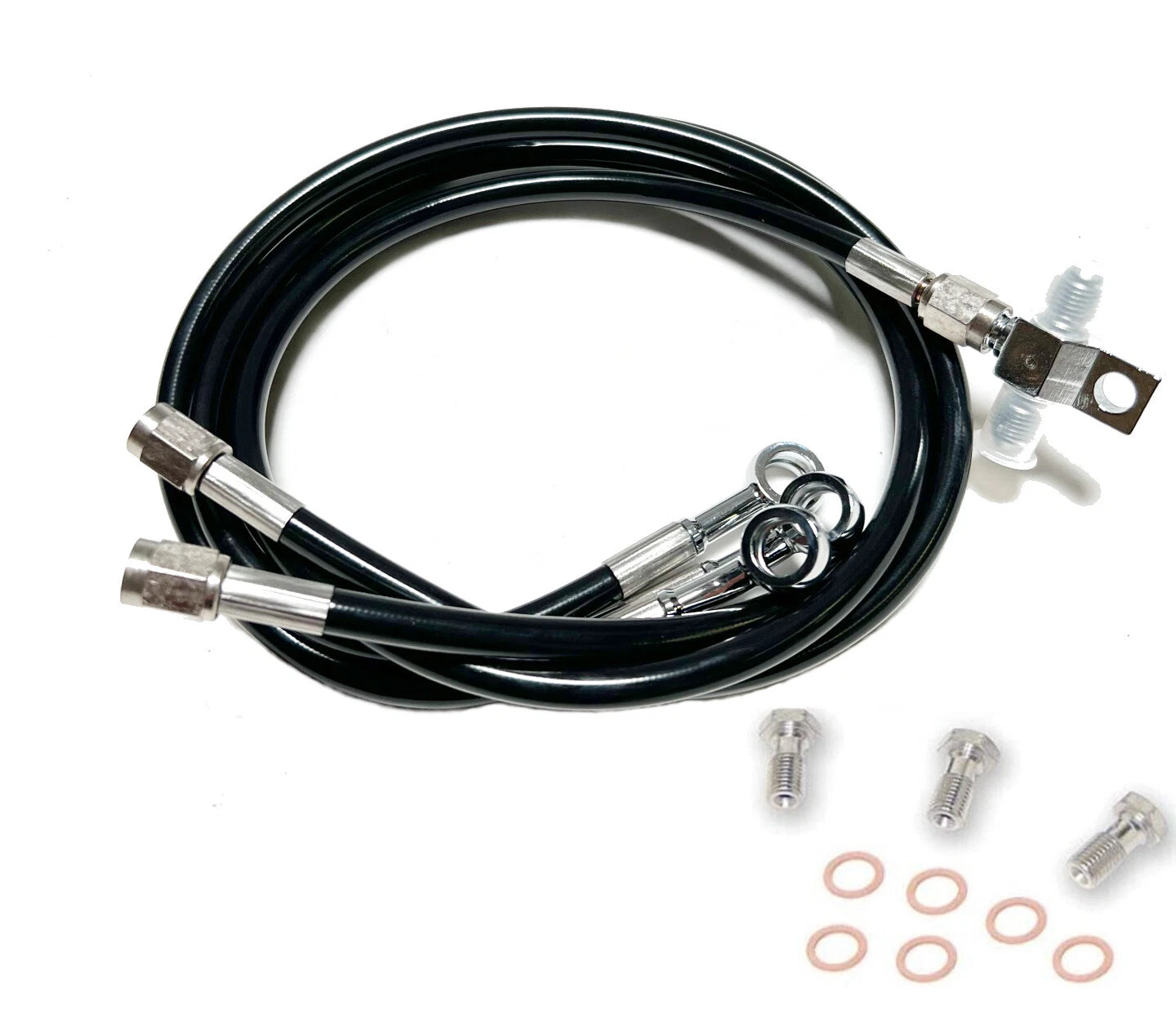 Extended Steel Braided Front Brake Line Kit for Yamaha YFZ 450 (2004–2023)