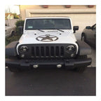 Black Round Star Decal Sticker for Jeep Wrangler