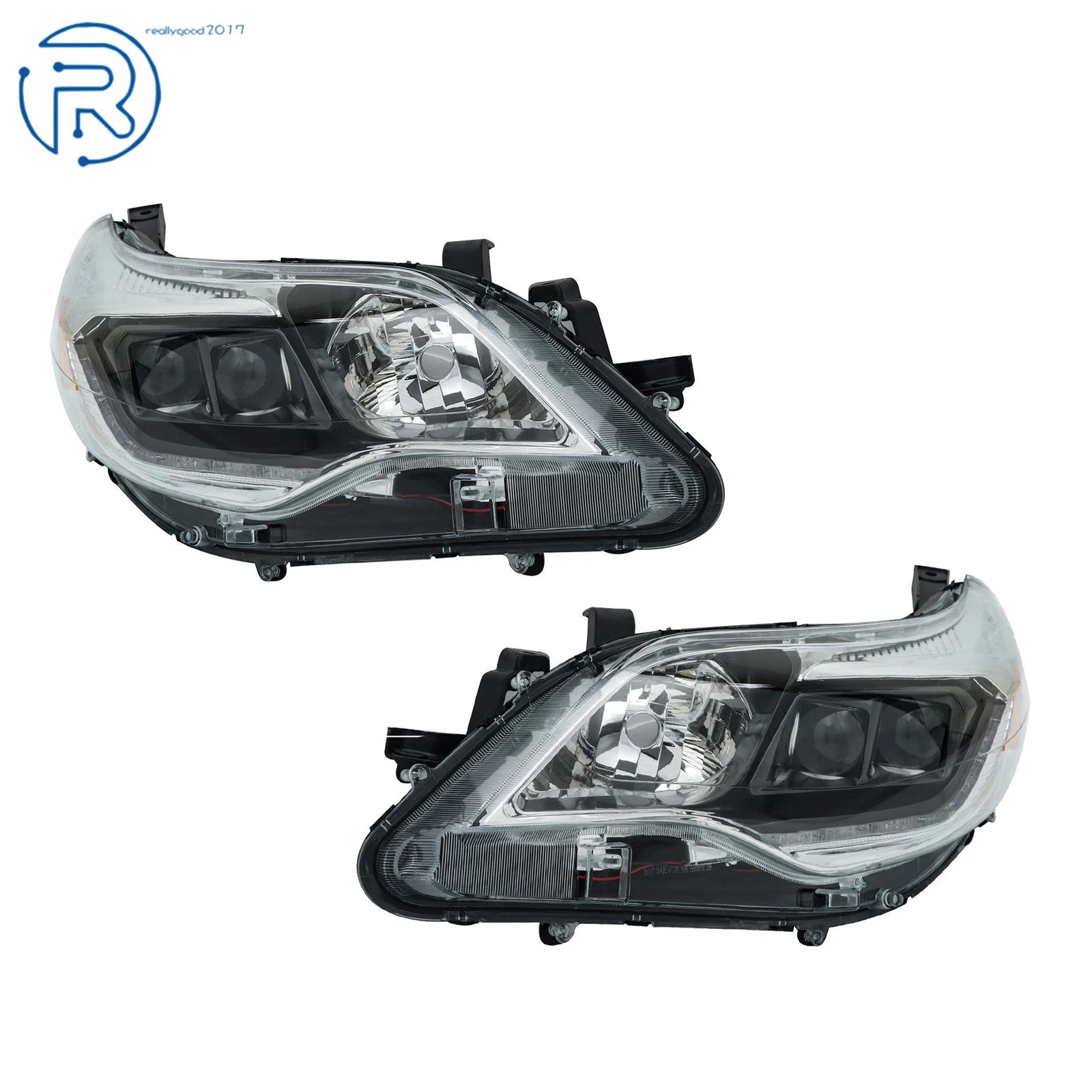 HID Xenon Headlights for Toyota Avalon (2013-2015) Pair Black Housing