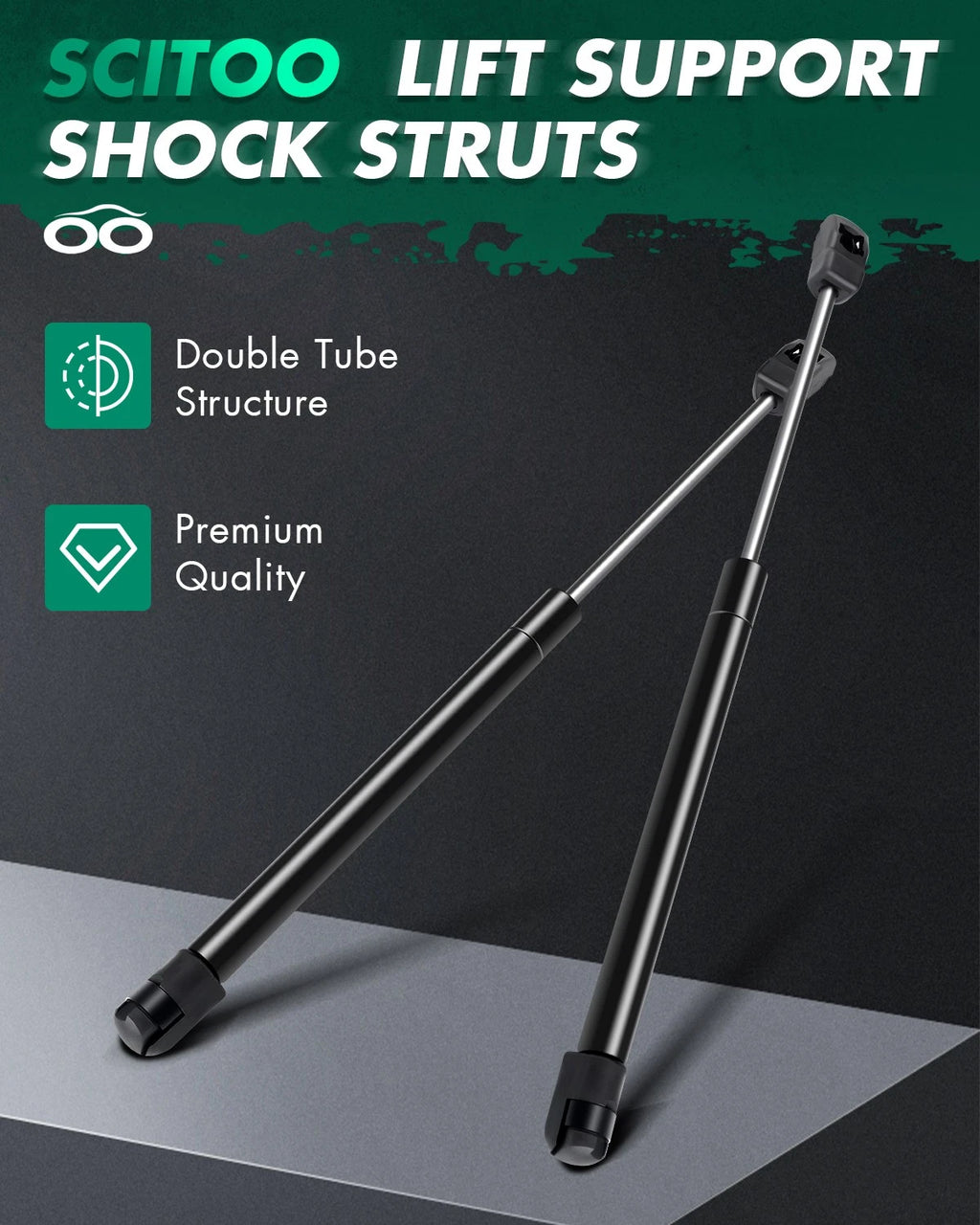 2X Front Hood Lift Supports for Dodge Challenger Charger Magnum (2005–2012)