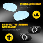 2X Blue Heated Mirror Glass for BMW 1/3 Series E88 E90 E91 E92 (2004–2013)