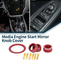 Set of 4 Media Tune Engine Start Mirror Switch Knob Covers for Subaru WRX (2022–2023) Red