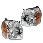 Set of 2 Halogen Chrome Headlights for GMC Yukon Denali XL1500 2500 (2007–2014)