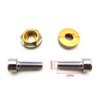 Set of 2 Round Shape Hex Bolt Screws 6mm for Car License Plate