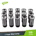15 Piece Set 5C Round Collets for Precision Machining (TIR 0.0005")