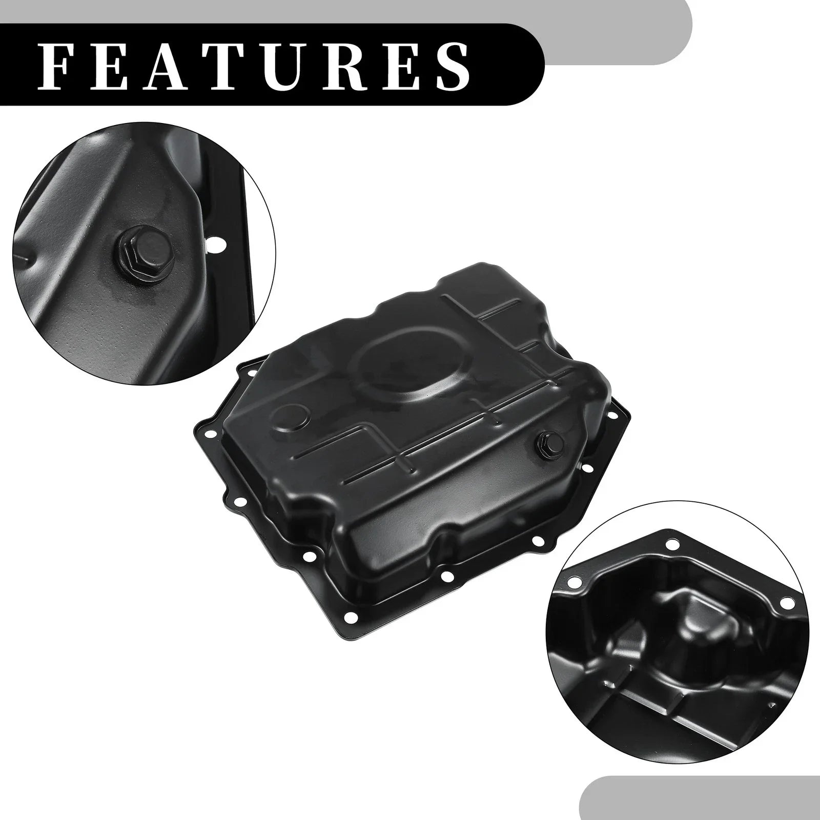 Engine Oil Pan for Dodge Challenger 2009-2010 - No.52852912AA/52852912AC Black