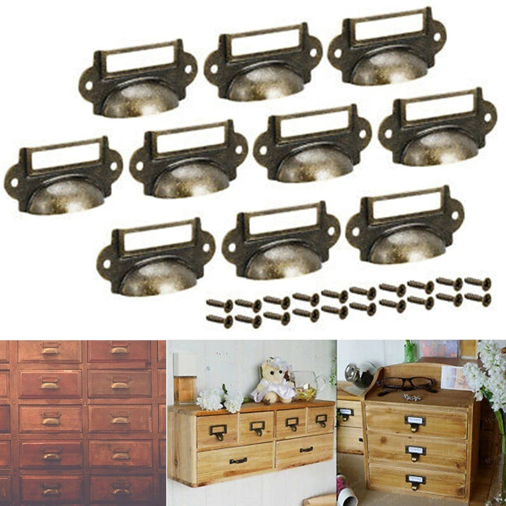 Set of 10 Drawer Pull Handles for File Cabinets