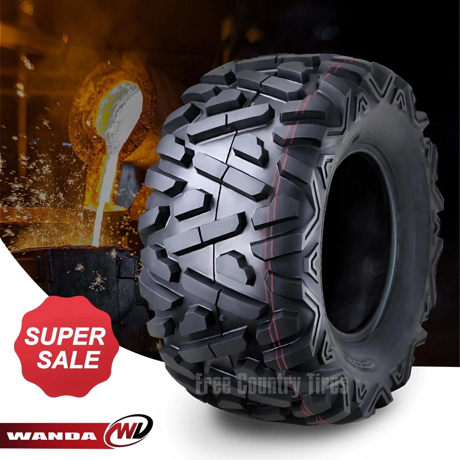 WANDA UTV ATV Tire 27x10-12 6PR Bighorn Style All Terrain