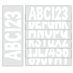 Set of 4 Boat Registration Decals A-Z & 0-9 White