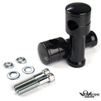 Set of 2 Black Chrome 1" Handlebar Risers for
