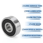 Deep Groove Ball Bearing 6301DDU for Scooter Skateboard (12x37x12mm)