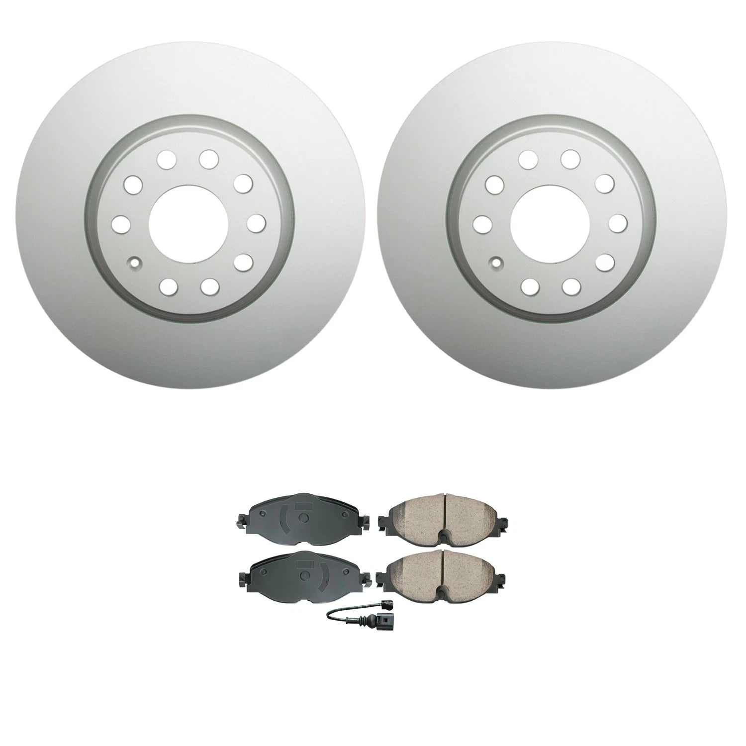 Front Rotors & Akebono EURO Ceramic Brake Pads Kit for A3 GTI Passat (2006–2013)