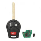 3 Button 433MHz Remote Key for Nissan X-Trail T31, Tiida, Micra (2007–2014)