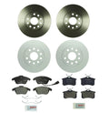 Brake Kit Disc Rotors & Pads for VW Audi (Front 288mm, Rear 271mm)