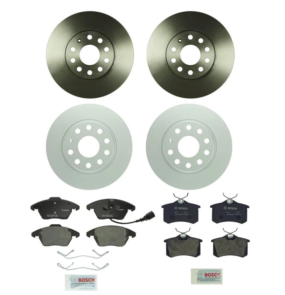 Brake Kit Disc Rotors & Pads for VW Audi (Front 288mm, Rear 271mm)