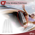 6 Pcs Door Pillar Window Trim for Toyota Corolla (1998–2002) Silver Tone